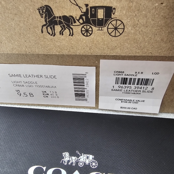 Coach Samie Classic Slide Slip-on Leather Neutral Casual Women's 9.5 - Picture 13 of 13